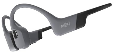 SHOKZ Cuffie sport a conduzione ossea OpenSwim Pro, auricolari wireless Open-Ear impermeabili IP68 con Bluetooth 5.4, 32 GB storage MP3, micr. con canc. rumore, 9 ore ripr. per corsa e nuoto, Grigio