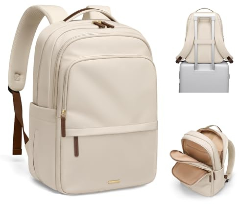 GOLF SUPAGS Multifunktionell Laptopryggsäck för Arbete, Resor, Fritid, Affärsryggsäck för Kvinnor Passar 15,6 Tums Notebook, Aprikos, 15.6 Inch, Reseryggsäck