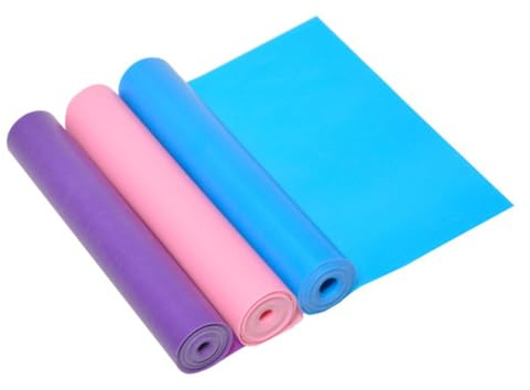 Alipis 3 pezzi Cintura Elastica Yoga Resistente per Esercizi di Stretching e Fitness Casa Fascia Elastica per Trazioni e Allenamento Colori Blu Rosa