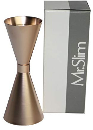 Mr Slim Jigger Cocktail Dosificador Alcohol Oro Rosa Mate 60-90 ml Fabricado en Japón (7 colores y 3 tamaños disponibles)