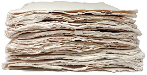 Artway Indigo - A1 Baumwoll-Rag-Papier - 100% Baumwolle/Handarbeit - 250gsm Mittlere Struktur - A1 (20 Blätter), Weiß