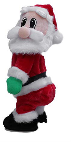 TOYANDONA Santa Claus Figur Verdreht Wackeln Twerking Schütteln Hüften Weihnachten Elektrospielzeug Kinder Weihnachten Urlaub Dekorationen Englisch