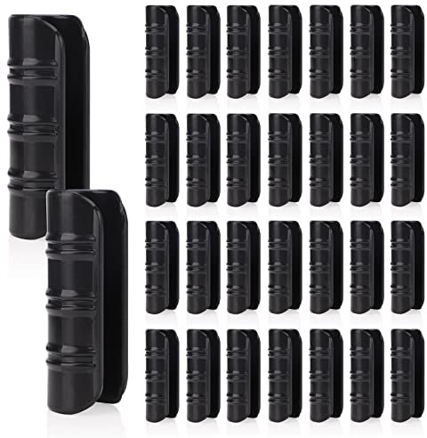 Gukasxi 30 Stück Gartengebäude Rohrschelle Schwarz Schnappschellen, Kunststoff-Reihenabdeckungsclips Rohrschellen für Gewächshaus Reihenabdeckungen Vogelschutz Klemmverbinder Kit