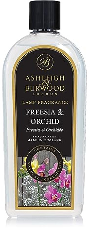 ASHLEIGH & BURWOOD - Freesia & Orchid Lamp Fragrance - 1000 mL - UK-Made, Purifies and Perfumes Air - Floral Scent with Orange and Grapefruit - Natural Ingredients - Burning Time 40 Hours