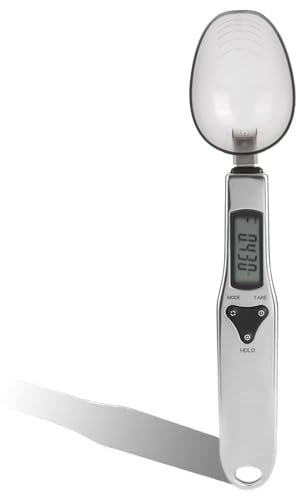 Cucchiaio Bilancia Digitale da 0,5 g a 500 g, Display LCD, 4 Unità di Misura (g/ct/dwt/gn), Ingrediente Liquido per Pesare e Asciugare Latte Tè Farina Spezie Medicina