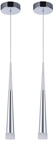 STARRYOL Moderna lampada a sospensione, 7W LED Decorazione plafoniera con stile a cono, ideale per soggiorno, ristorante, camera da letto, caffetteria, ecc- luce bianca 6000K - 2unità