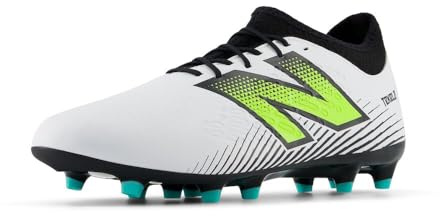 New Balance Unisex Tekela Magique Fg V4+ Soccer Shoe, White/Hi-Lite/Black, 10 US Men