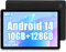 ZIBATIS 11 Inch Tablet Android 14, 10GB RAM 128GB ROM 1TB TF, Octa-Core 2.0GHz Processor, 5G+2.4G WiFi 6, 8+5MP Dual Camera, 6800mAh Battery, Bluetooth 5.0, Newest Tablets with Widevine L1 (Black)