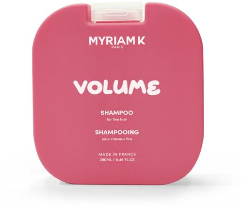 Myriam K Paris – Shampooing Volume 280ml – Donne du Corps aux Cheveux Fins & Plats – Effet Volumateur & Légèreté – Sans Sulfates – Pour Cheveux Fins, Mous ou Sans Volume