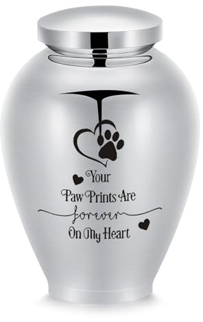 AIWENXI Urne funéraire en forme de cœur en acier inoxydable pour cendres - Urne pour animaux de compagnie pour chiens et chats - Urne personnalisée pour chien