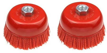 Spazzola a tazza per smerigliatrice angolare, 2 pezzi, spazzola in nylon M14, spazzola a tazza in nylon, spazzola a vite, spazzola a tazza, spazzola in nylon, trapano per la rimozione dei colori