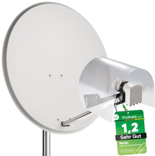 [Testa mycket bra, notera 1,2 *] Nonic LNB väderskydd lock för 1 LNB, LMB väderskyddskåpa, väderskyddskåpa, skydd mot regn hagel snö, LMB skydd för parabolantenn, skydd huva