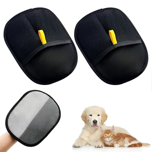 RoadLoo Guanti Elettrostatici per peli di Animali, 2 PCS Guanto per Gatti Guanto da Toelettatura per la Rimozione dei peli di Animali Domestici, per la Pulizia dei Tappeti e dei Divani