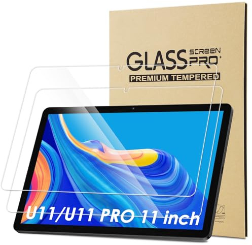 Bighan Protector de Pantalla Compatible para DOOGEE U11/U11 PRO 11, 2 Pack Cristal Templado, dureza 9H, antiarañazos, sin burbujas