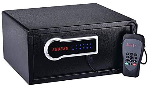 Cassaforte domestica con schermo LCD e allarme, in acciaio massiccio, per denaro, passaporti e oggetti di valore, protezione antincendio e furto, ideale per uso domestico o in ufficio