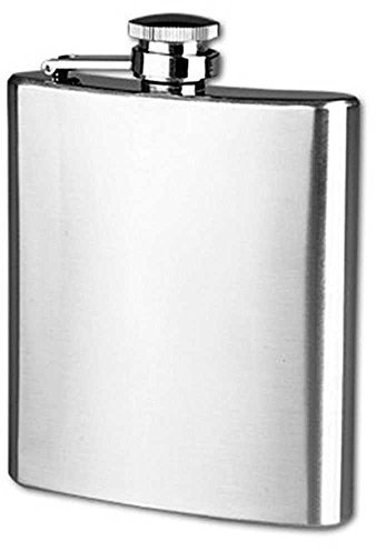 OcioDual Flacon Acier Inoxydable 7 oz 200 ml 11 x 9 cm Bouchon à Visser Flasque Acier Inoxydable Boisson Whisky Vodka Etui Poche