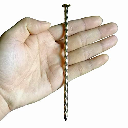 MAOMBO Lot de 140 piquets de Paysage de 15,2 cm, Pointes de Paysage en Spirale en métal galvanisé, Clous de Jardin pour Gazon Artificiel, Bordure de pavé, barrière Contre Les Mauvaises Herbes,