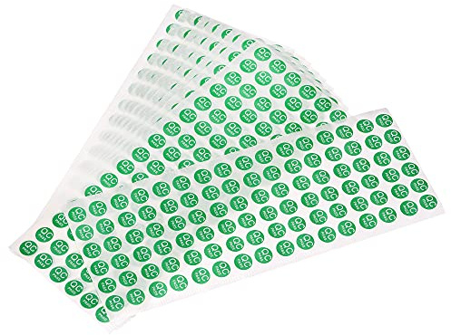 sourcing map Autocollant d'Approbation QC 10mm, Étiquette Adhésive pour Entrepôt, Inventaire, Palettes, Lignes de Montage, Fabrication, Autocollants Passe de Contrôle Qualité, 1000 PCS, Vert