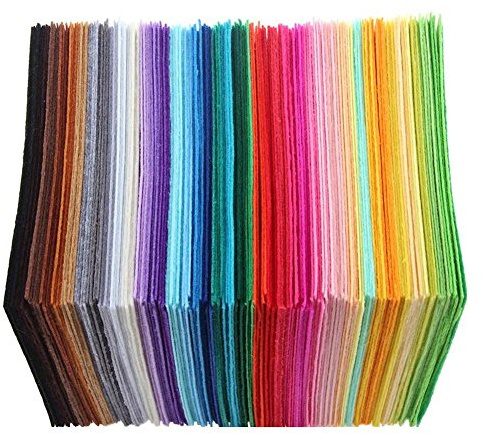 UKD Set of 40 Non-Woven Felt Fabric Polyester Felt Fabric DIY Pack for Sewing Dolls Handmade Crafts Thick Home Decor