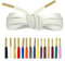 Loop King Laces 1 par de cordones de piel de lujo con puntas doradas, Blanco, 6-7 Eyelets / 114cm / 45