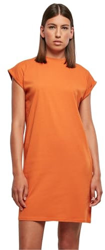 Urban Classics Damen Kleid Ladies Turtle Extended Shoulder Dress vintageorange M