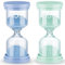 GZkushi 2 relojes de arena para niños de 45 minutos y 60 minutos, juego de relojes de arena para baño o belleza, estudio, experimento, cocina, juegos, deportes, decoración en la oficina en casa