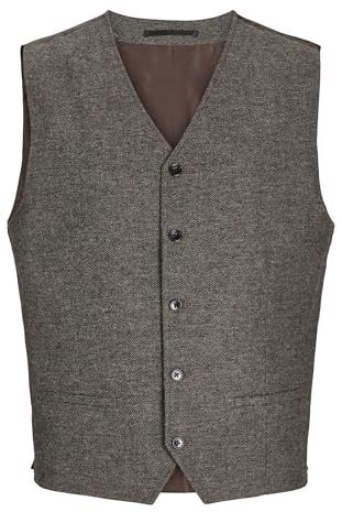 JACK&JONES Jprwinter Twill Waistcoat, Noir ardoise/coupe : coupe ajustée, 52