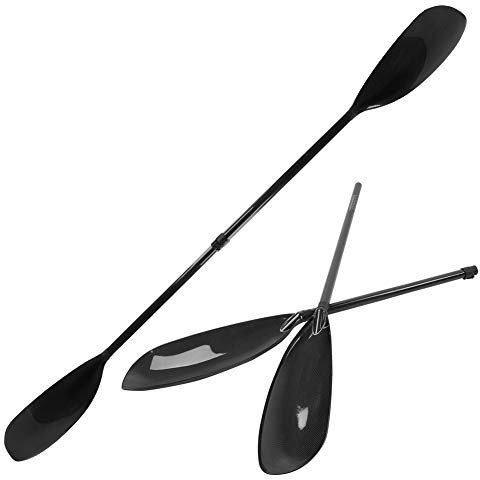 RiToEasysports Pagaia Ad Angolo Regolabile in Fibra di Carbonio Standup 86, 6 Pollici Peso Ultraleggero per Kayak Gommone a Forma di Conchiglia Lama per Gare di Corsa Facile da Trasportare con