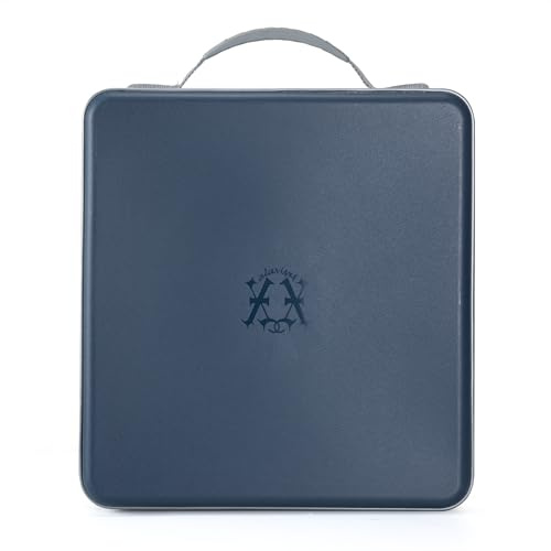 alavisxf xx CD Case, 224 Capacity Hard Plastic CD DVD Case Holder, Portable Large Capacity Disc Storage Organizer Holder for Car, Home, Travel (Dark Blue, 224 Capacity)