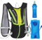 Trinkrucksack mit Trinkblase | Trinkrucksack Laufen - Ultraleicht | Laufrucksack mit Trinkblase 2l, BPA-Frei | Rucksack mit Trinkblase & Reflektoren (mit 2l Trinkblase und Softflasche)
