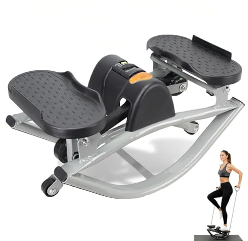 SAYEYBU Stepper De Fitness à Bascule LatéRale, Appareil De Musculation à Domicile, Stepper Portable Et Compact à Bascule LatéRale, pour Jambes, Fessiers Et Abdominaux,Noir