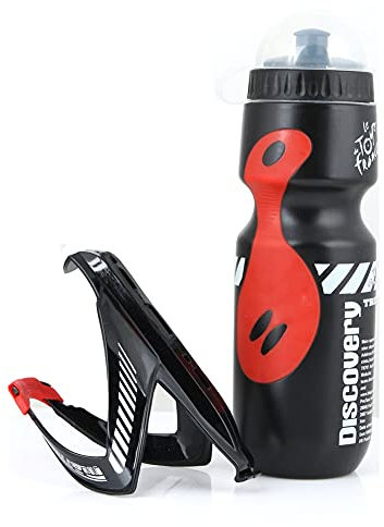 Porte-bouteille et gourde légère de 600 ml pour vélo de route et VTT Noir