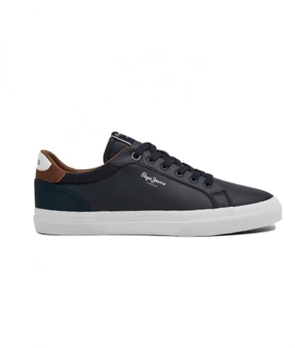 Pepe Jeans PMS30839 Zapatillas para Hombres, en Color Marino, cómodas, Cordones y Piso de Goma Antideslizante Hombre Zapatillas Marino 41