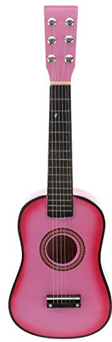 Ipetboom 23 Volksinstrument Spielset für Jungen Baby-Gitarre kindergitarre Geschenke für Babyjungen Babygeschenke 6-saitiges Musikinstrument Anfänger Gitarre Puzzle Spielzeug Antworten Rosa