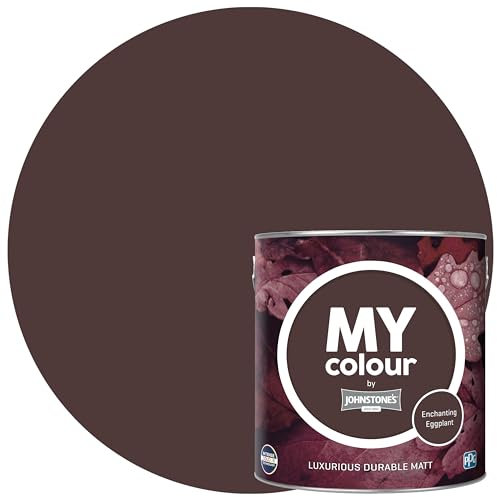 MY colour by Johnstone's - Luxurious Durable Matt - Enchanting Eggplant - Colour Intense Technology - 2.5L