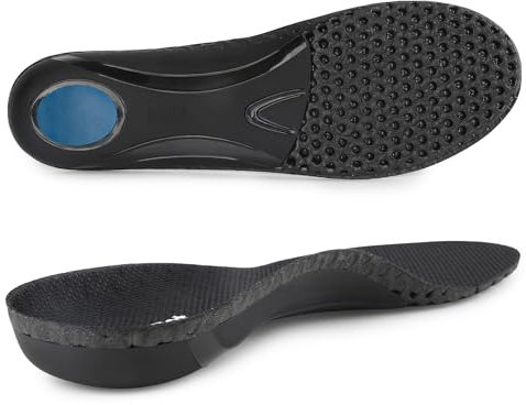riemot Orthopädische Einlegesohlen Fersensporn Einlagen Komfort Herren Einlegesohlen Arbeitsschuhe Hohe Arch Support Schuheinlagen für Plattfüße,Plantarfasziitis,Fußschmerz Schwarz Gr.43