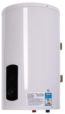 Wandspeicher Elektrischer Tank-Wassererhitzer, Warmwasserbereiter, Untertischboiler Elektro Warmwasserspeicher Boiler Elektrospeicher Wassererhitzer mit Temperaturanzeige (50L)