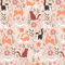 VEELIKE Selbstklebende Tapete Kinderzimmer Rosa Katze Fototapete Blumen 44.5 cm x 300 cm Süßes Kätzchen Mustertapete Abnehmbar Puppenhaus Tapete Mädchenzimmer Spielzimmer Kindertapete Tiertapete