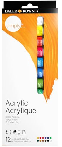 NEU Simply Acrylfarben Set, 12 x 12ml