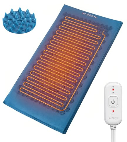 Comfytemp Heated Acupressure Mat for Back, 2 in 1 Large 17x33 Acupuncture Massager, FSA Eligible, HSA Approve Heating Pad to Relax Leg Muscle Tension/Stress/Foot Comfort, Similar to Acupuncture