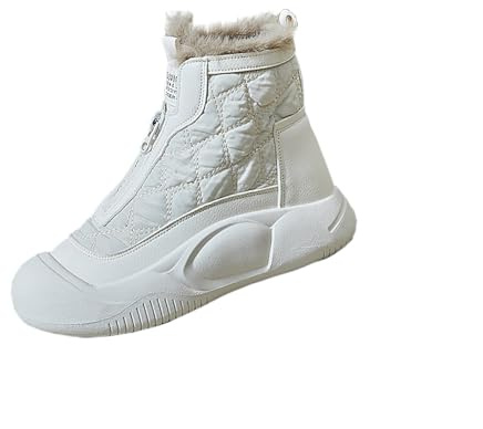 AEGJEGVD Bottes de Neige Femme Hiver Bottines Fourrées de Randonnée Chaudes Boots Chaussons LéGèRes AntidéRapante Bottine Imperméables Chaussures D'hiver En Plein Air
