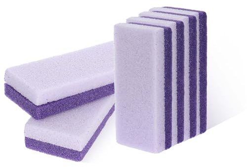 YBEATY 6 Pcs Foot Pumice Stone Ped File Pedicure Foot Pumice Scrubber Remover Exfoliator Scraper for Feet Hard Skin Callus Dead Skins Shower Smooth Feet Heels Cracked Heel Repair Stocking Stuffers