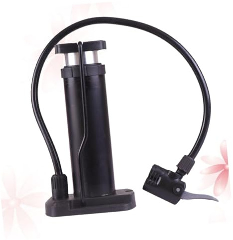 PRETYZOOM Pompa da Pavimento per Pneumatici Bicicletta con e Manometro Compressore Portatile in Metallo e Pompa Piede Alta Pressione per Mountain Bike e Moto Leggera e Facile da Trasportare