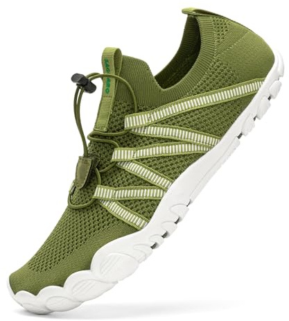 SAGUARO Unisex Zapatos de Agua Antideslizante Secado Rápido Natación Playa Surf Escarpines para Hombre Mujer Verde Oliva,Gr.39