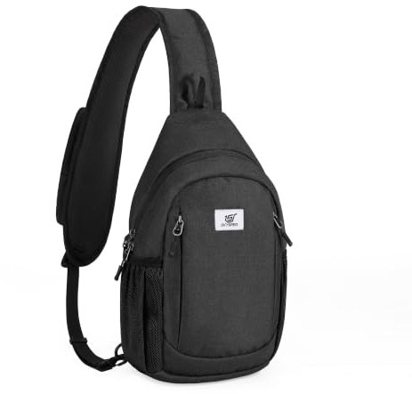 SKYSPER Sling Bag RFID Cross Body Bag Anti Theft Crossbody Backpack Travel Shoulder Daypack(Black)