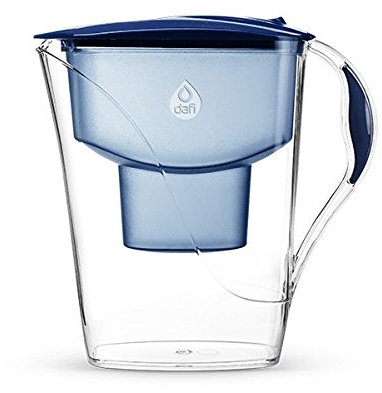 DAFI Jarra filtrante de plástico, Azul Marino, 28,2 x 27,4 cm, 2 Unidades