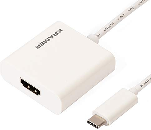 Kramer Electronics ADC-U31C/HF Adaptador de Cable de vídeo 0,17 m USB Tipo C HDMI Tipo A (Estándar) Blanco