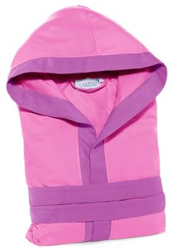 Caleffi Bademantel für Damen und Herren, weicher Frottee mit Kapuze, 100% Baumwolle, Bademantel mit 2 Taschen, Aufhänger für Bademäntel, Gürtel und Schlaufen, saugfähig, gültig als Wintermorgenmantel,