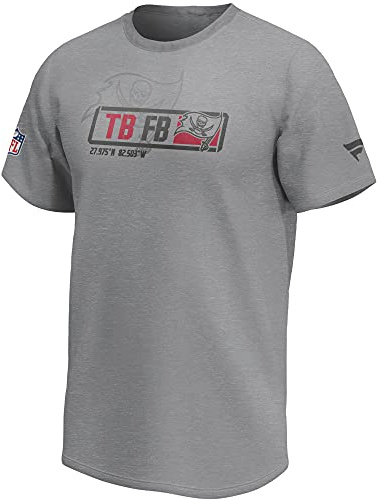 NFL T-Shirt Tampa Bay Buccaneers Iconic Tri-Code Trainer Logo Football Shirt grau (L)