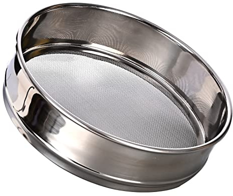 LABALPHA 5 Mesh Lab Sieves, Test Sieve #5 Mesh, 8'' Diameter, 304 Stainless Steel Wire Cloth (4mm)